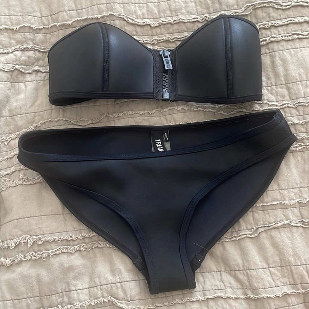 Black Triangl bikini - small top medium bottoms